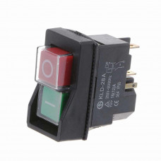 Выключатель (KLD-28A) нажимной кнопочный  зелён./красн. 2NO 250В для  Слайсеров