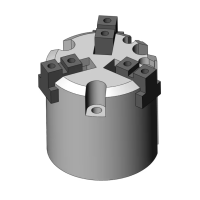 Пневмозахват (MHS3-25D-XBR01) трехточечный кулачковый М5х0.8